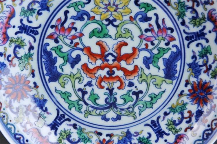 Placa de porcelana Httjack Placa de porcelana antiga pintada à mão Planto pastel e brancos Cerâmica Placa pendurada Artesanato