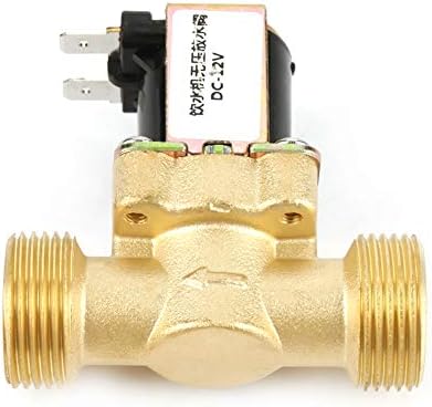 Válvula solenóide elétrica, 12V G3/4 Brass N/C Normalmente fechada Válvula de regulação de pressão de 2 vias
