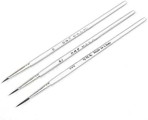 3pcs/conjunto de nylon gancho caneta de caneta fina de desenho de desenho para acrílico aquarelas de pintura a óleo