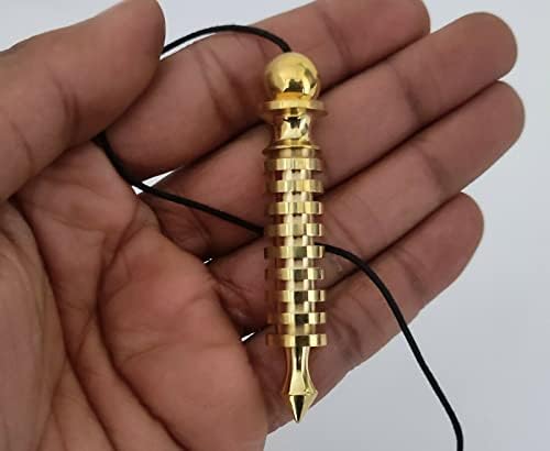 Sharvgun Osiris Brass Pendulum Metal Pendulum Cura Deslocando Respostas Espirituais Metafísicas Consultas Pingente de Terapia de Divinação