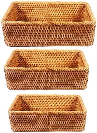 Yasez retangular, cesta de cesta de cesta de cesto de piquenique de piquenique de piquenique pratos de pão