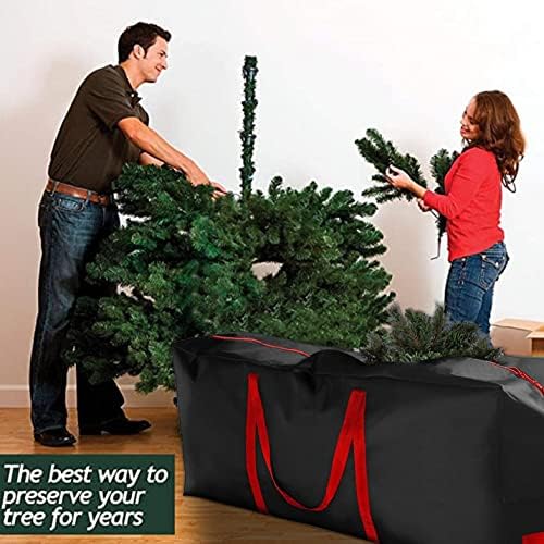 Bolsas de Natal, material impermeabilizado com bolsas de armazenamento extra grandes de armazenamento em zíperes de armazenamento de árvore para artificial
