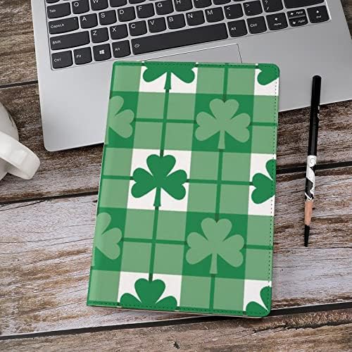 Emerald Green Shamrocks PU Leather Journal Coberbook Protect Shell Case Compatível com livros A5/32K