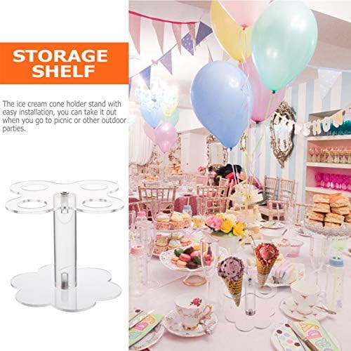 PretyZoom 2pcs rack com decoração Base de casamento Cuake Transparent Grids Diy Fries Storage Sobremes