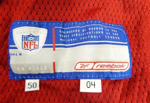 2004 San Francisco 49ers Scott Rehberg 60 Jogo emitido Red Jersey 50 DP30298 - Jerseys de Jerseys usados ​​na NFL