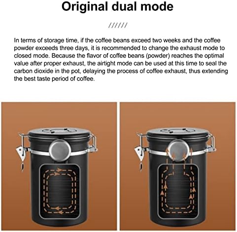 Contêiner de café aeronave PEGAU, lata de café em aço inoxidável para famílias 1.2L)