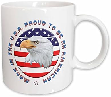 3drose American Flag, águia careca. Presente patriótico feito nos EUA - canecas