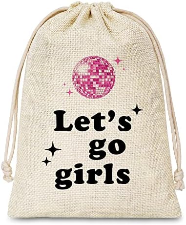 Sacos de presente de kit de ressaca - kit de recuperação de sobrevivência para garotas - Let's Go Girls - Disco Tema Sacos