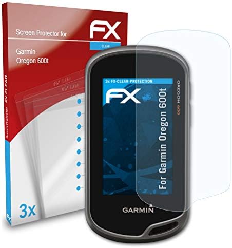 Atfolix Screen Protection Film Compatível com Garmin Oregon 600T Screen Protector, filme de proteção Ultra-Clear FX