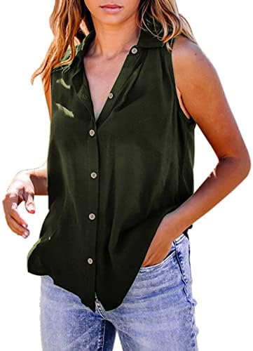 Colete de blusa para meninas de verão de verão sem mangas de algodão com colarinho V pescoço de pescoço Cami Camisole Tank Basic