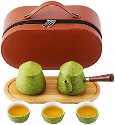 TJLSS estilo japonês portátil Pote de chá artesanal, conjunto de chá de ponta, Kung Fu Kettle Kettle