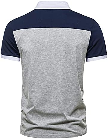 Zhishiliuman mass de manga curta listrada camisa pólo slim sports sports de golfe camiseta casual camiseta de botão de colarinho leve