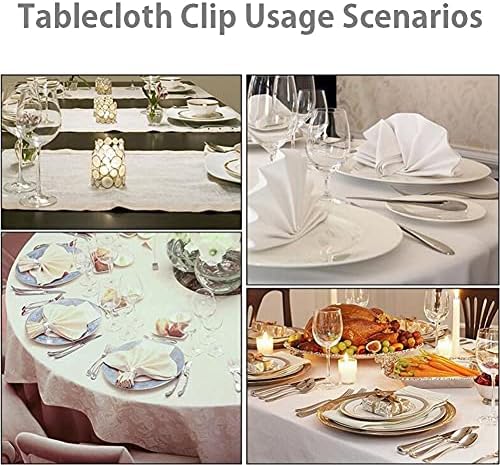 Crowatts Towleth Towloth Picnic Table Table-Plastic Tobleth Clip, usado para a cerimônia de formatura de festas de restaurantes e fixo de toalha de piquenique ao ar livre