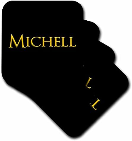 3drose Michell Nome da garota popular nos EUA. Amarelo no talismã negro - montanhas -russas