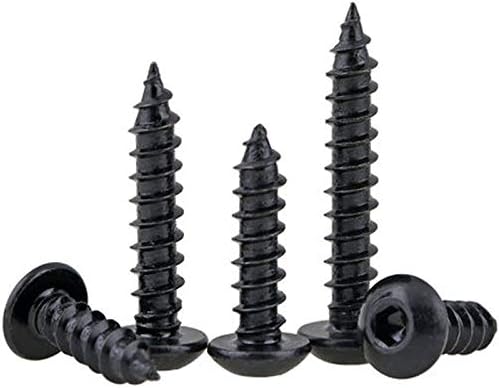 Parafuso 30pcs m4 preto 8,8 soquete redondo de cabeça redonda de alta resistência tocando parafusos da panela de parafusos parafusos de batidas hexáticas de 10 mm a 30 mm de comprimento -