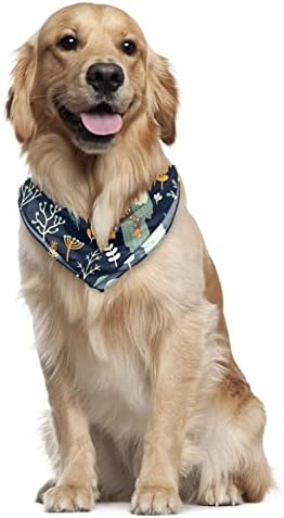 Dog Bandana - 2 pacotes de animais de estimação ideais, cachecol diário para pescoço para cães pequenos a grandes gatos, padrão de coruja de colarinho de gato de gato quadrado