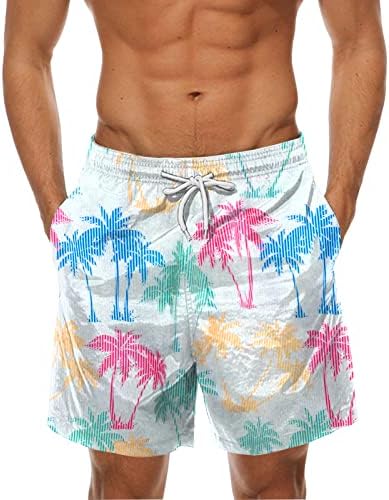 XXBR Mens Hawaiian Board Shorts Verão Summer Burunks de férias respiráveis ​​Troncos de natação Ocean Animal Prind Casual