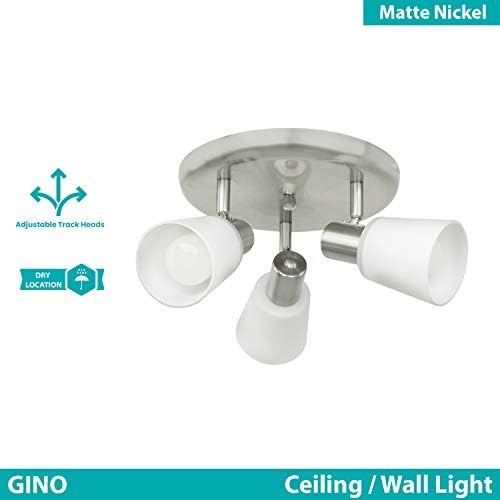 Eglo 89945a Gino Wall/Teto Light, níquel fosco