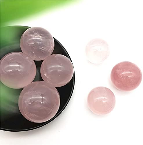 Shitou22231 1pc Natural Rose Quartz Sphere Healing Crystal Star Flash Ball Ball Mineral Gemstone Chakra Reiki Presente Decoração de