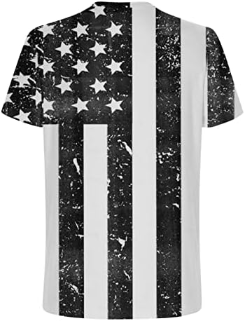 Camisetas de bandeira LCEPCY USA para homens Casual Crew pescoço de manga curta camisetas gráficas 4 de julho de camiseta atlética