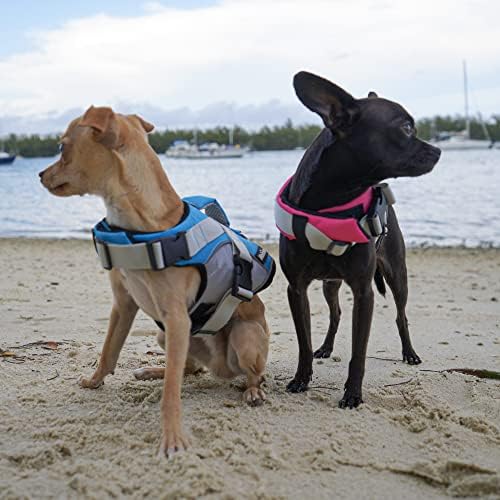 Mokima Dog Outward Hound colete salva salva -vidas reflexivo flutuação ajustável com coletor salva -vidas para cães
