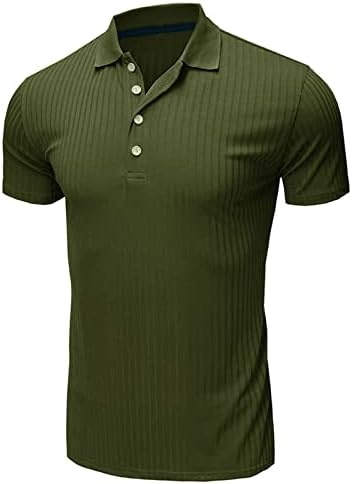 Botão de camisa de polos masculina Henley camisas de manga curta Trecer camise