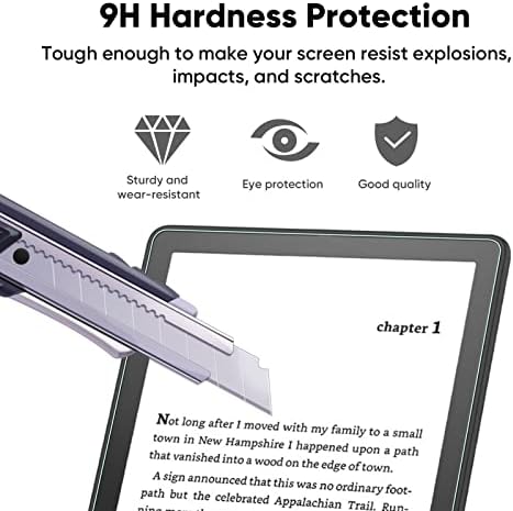 [2 pacote] Protetor de tela de vidro com temperamento leve anti-azul e protetor de tela anti-brilho fosco de 2 pacote para todos os novos Kindle Paperwhite /Kindle Whitle White assinatura
