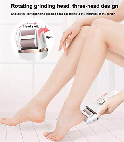 ZJDU Pés elétricos Removes de calos recarregáveis, para o tampão de pés de tampão de barbeador Arquivo de pegador de peles Dead Skin Remover, Kit de pedicure em casa Ferramenta de reparo de pele rachada