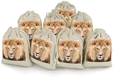 Retrato de uma majestosa bolsas de armazenamento de cordões de leão