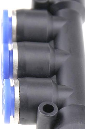 12pcs Push pneumático para conectar acessórios Kit de junta de tubo Id 8mm OD de 5/16 polegadas Tubo Cross Cotovelo Camiseta Válvulas de mão Reta