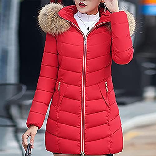 Fit Fit Zipup Outwear Lady Casual Fall Sleeved Puffer Jacket Jacket Turtleneck Solid Solid Long Solid