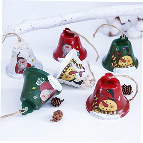 Ganazono 2pcs sinos de natal santaur ornament wreath wreath red trenive hand decoração decoração de natividade pingente