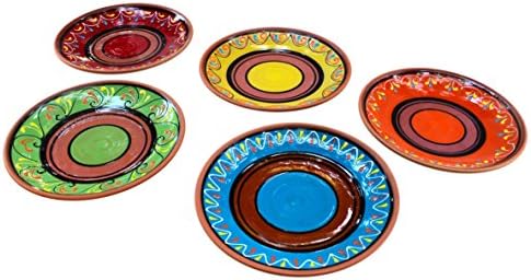 Cactus Canyon Ceramics Spanish Teracotta Teracotta Small Plate Plate Conjunto, multicolor