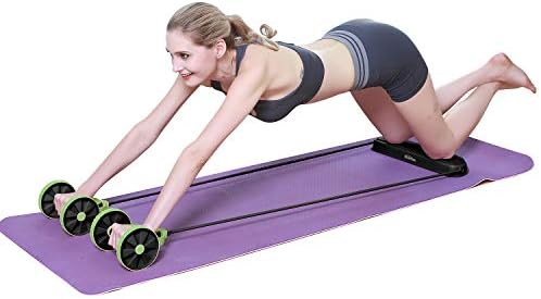 Bluerise ab roller para exercícios ABS multifuncionais mais espessos sem ruído AB ROLLER EQUIPAMENTO DE EXERCÊNCIO DE ROLO FÁCIL DE Usar a modelagem do corpo do rolo AB para a academia pessoal