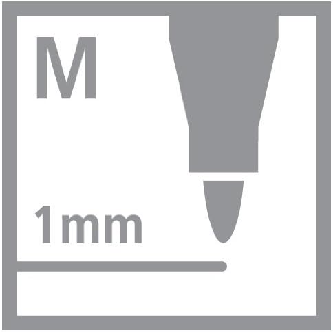Marcador permanente médio Stabilo - pacote vermelho de 10