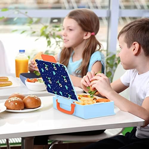 Suabo Pandas Bento Caixas para adultos/crianças lancheira à prova de vazamentos Recipientes de almoço azul para trabalho/escola/piquenique