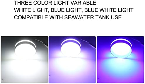 Zerodis Saltwater Fish Tank Light, 18W Full Spectrum Fish Tank Lamp Aquarium Clip Lamp Aquarium Acessórios para Coral Plantado