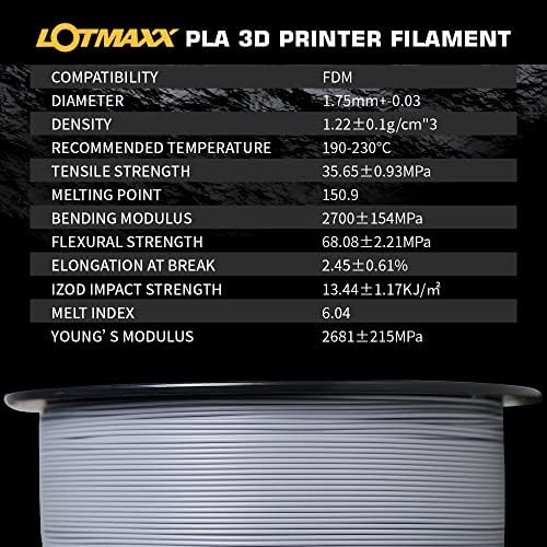 Lotmaxx Shark V3 3D Impressora e filamento PLA…