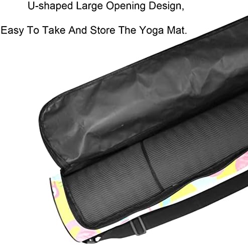 Bolsa de tapete de ioga ratgdn, flamingos Exercício portador de ioga Mat Saco de transporte de tapete de ioga com cinta ajustável