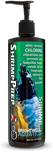 Brightwell Aquatics Shrimpprep - Remover cloro, cloraminas, amônia e desintoxica metais pesados ​​para camarão de água doce e aquário de peixes, 250 ml