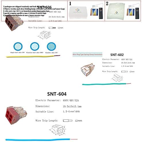 TIPO CONECTOR 733 Série Hard Wire 10pcs Insira Quick Connect Connect Terminal Block Acessórios, SNT 602