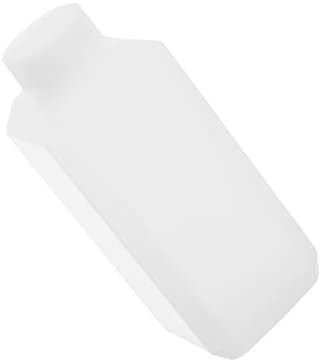 Bettomshin 2pcs garrafas de reagente de boca larga, 125x20mm/4.92x0.79 250ml PE Plástico garrafa de vedação líquida, amostra de laboratório de contêineres de luz quadrada Translúcia branca com tampa de parafuso com parafuso