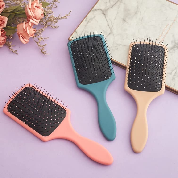 Escova essencial para cabelos da paddle por Beaverstrong, Retângulo Detangler Brush com almofada de ar para todos os tipos de cabelo