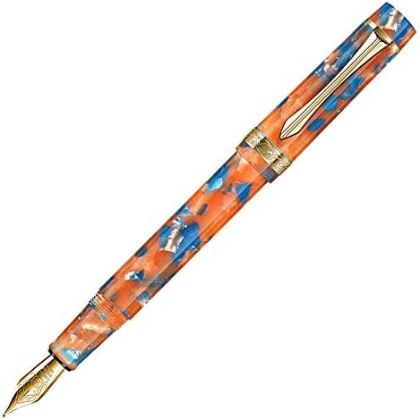 LANXIVI MADO AUTONO Blue celulóide caneta por liy, Alemanha Schmidt Fine Nib Luxury Collection Pen Case Set