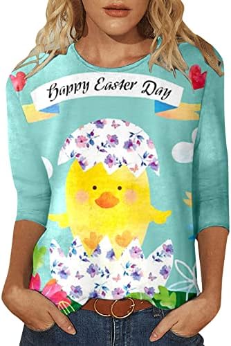 Camisas de Páscoa para mulheres, o ovos de coelho da Páscoa Camiseta de camiseta de páscoa T-shirt Bunny Páscoa para