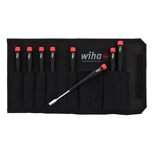 Wiha 26598 Set Driver Driver, métrica em bolsa de tela, 8 peças