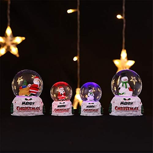 ZJDU Christmas brilhante Crystal Glass Ball, Christmas Snow Globe Music Box, Papai Noel e Snowman Decoração e Presente, Presente