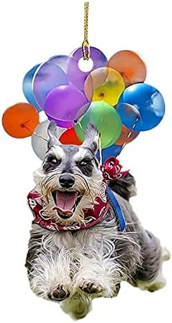 Pingente de cachorro Bostons Terriers Dog voa com bolhas carros pendurados ornamentos grandes ornamentos de bulbo