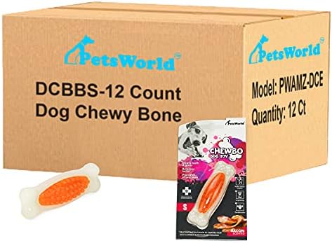 Petsworld Bacon perfumado Toy Chew Toy para mastigadores difíceis. Limpa os dentes e fornece saúde bucal geral, não