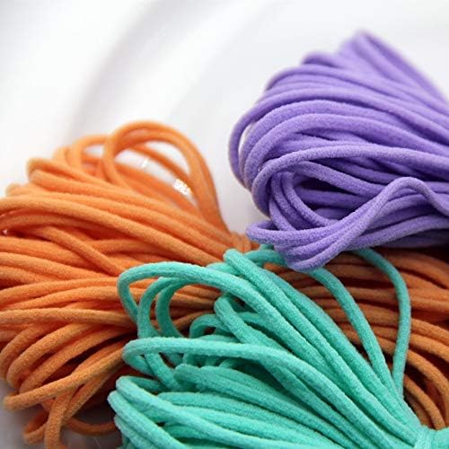 Irisgardenn 3mm de 3 mm de borracha elástica colorida corda pendurada corda redonda elástica faixa de cordão Diy Crafts Costura Acessórios